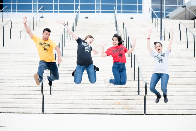 Students Jumping